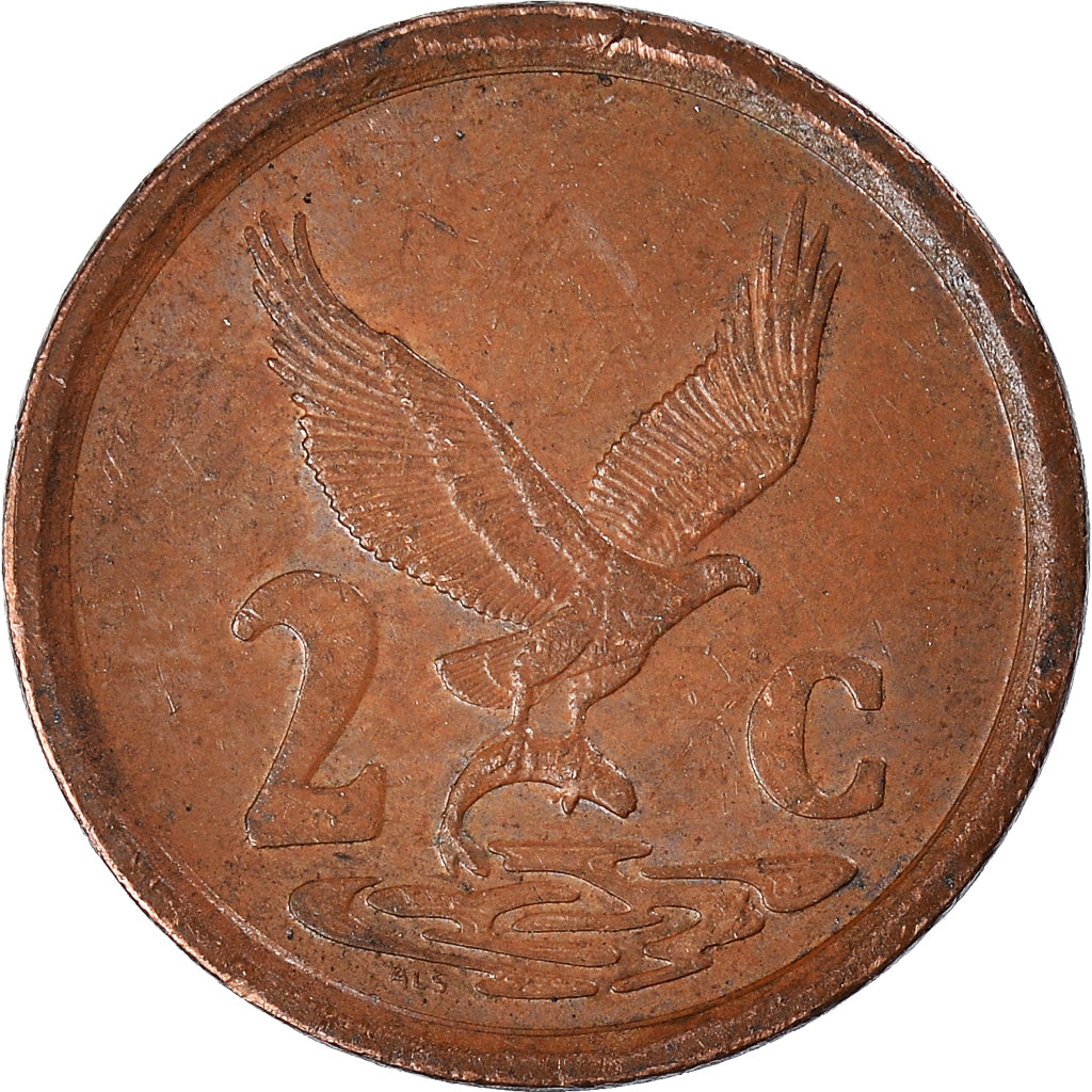 Moeda, África do Sul, 2 Cents, 1996