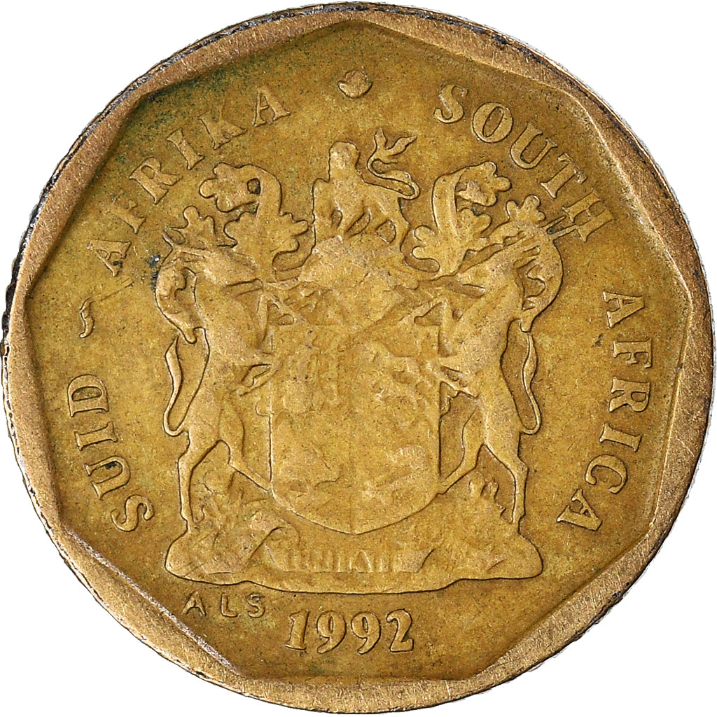 Coin, South Africa, 10 Cents, 1992