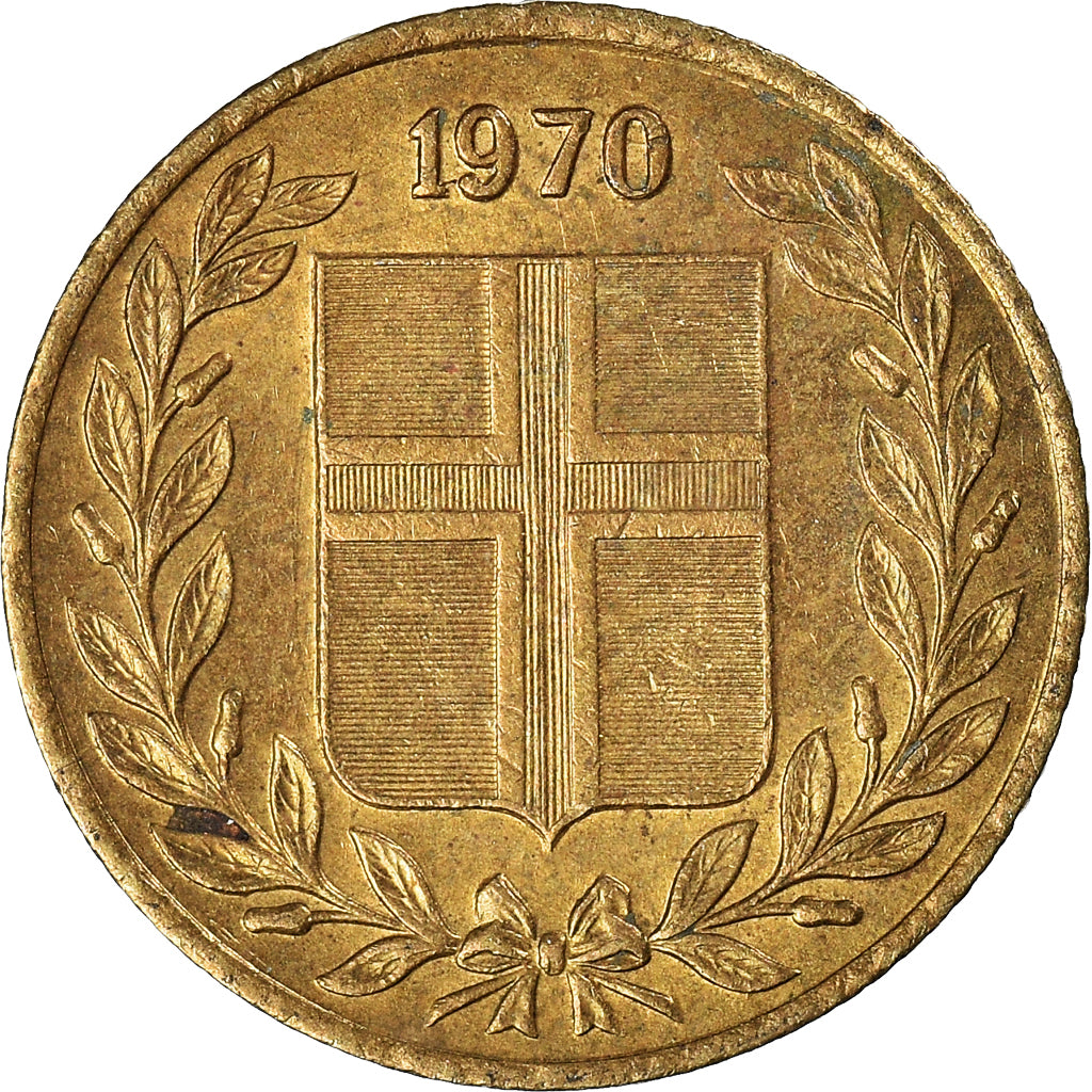 Munten, IJsland, 50 Aurar, 1970