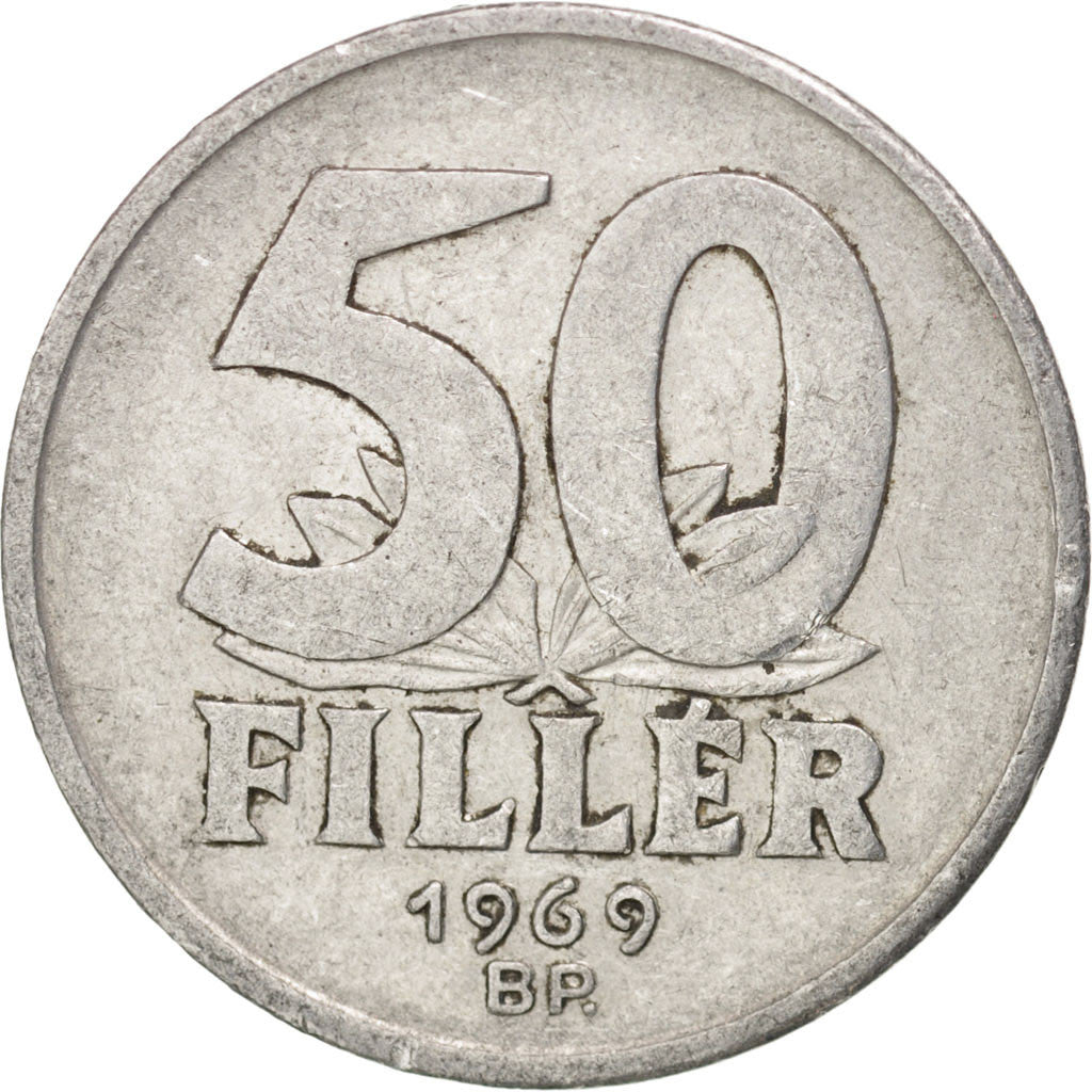 Münze, Ungarn, 50 Fillér, 1969, SS, Aluminium, KM:574