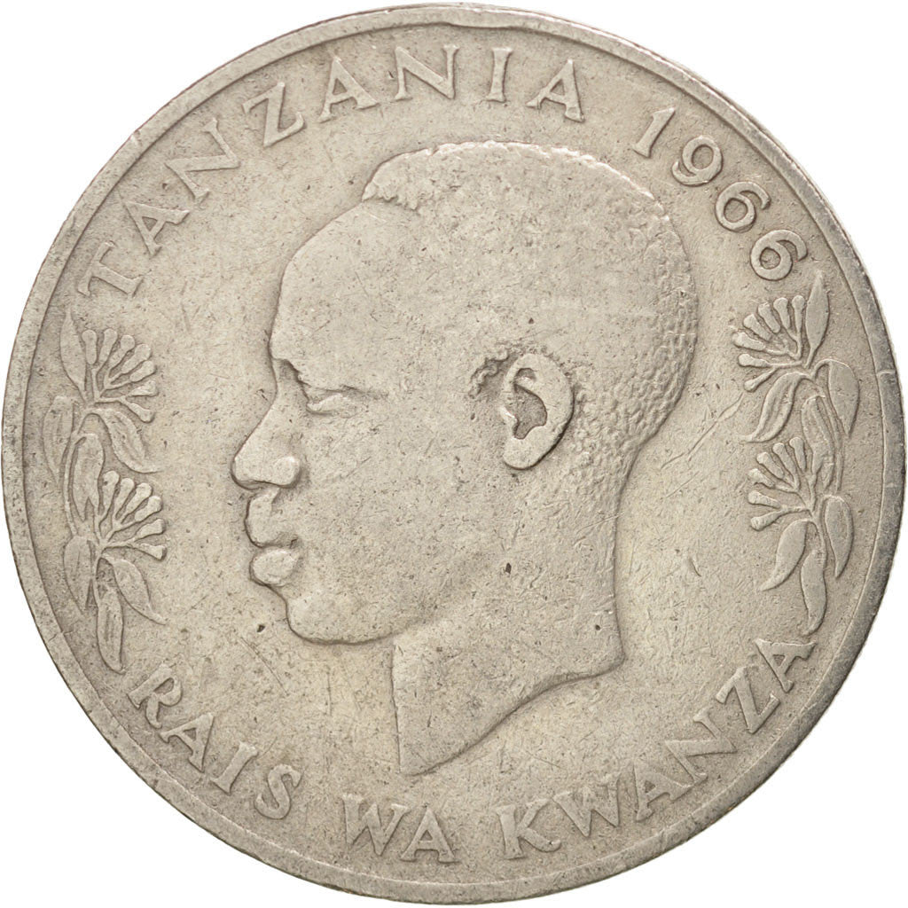 Coin, Tanzania, Shilingi, 1966, VF(30-35), Copper-nickel, KM:4