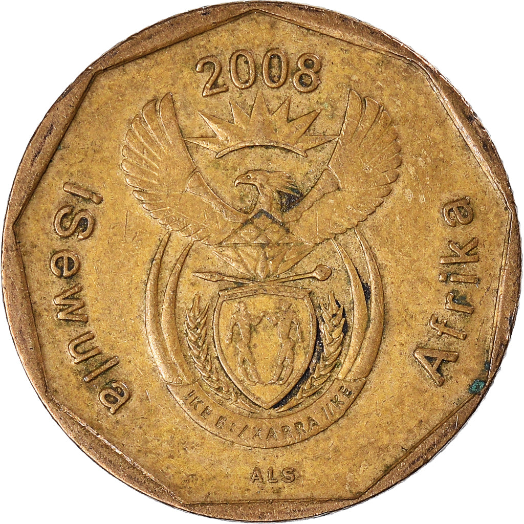 Moeda, África do Sul, 20 Cents, 2008