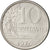 Moneta, Brazylia, 10 Centavos, 1976, MS(63), Stal nierdzewna, KM:578.1a