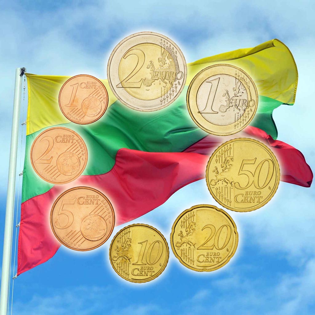 Lituanie, 1 Cent to 2 Euro, 2015, FDC