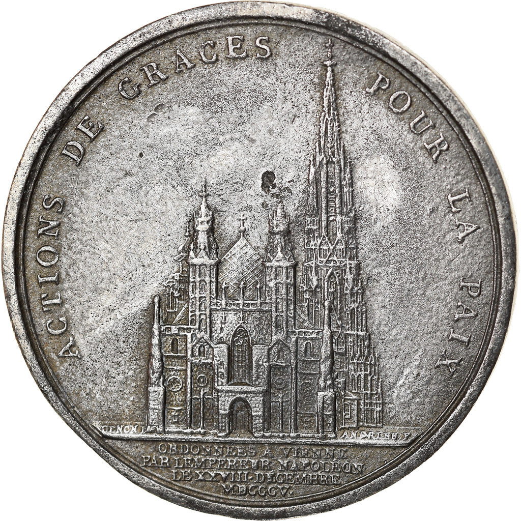 Francia, medaglia, Napoléon Ier, Actions de Grace pour la Paix, Vienne
