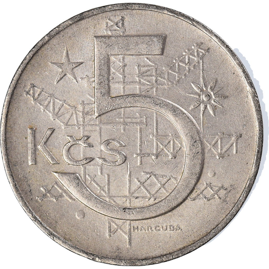 Monnaie, Tchécoslovaquie, 5 Korun, 1973
