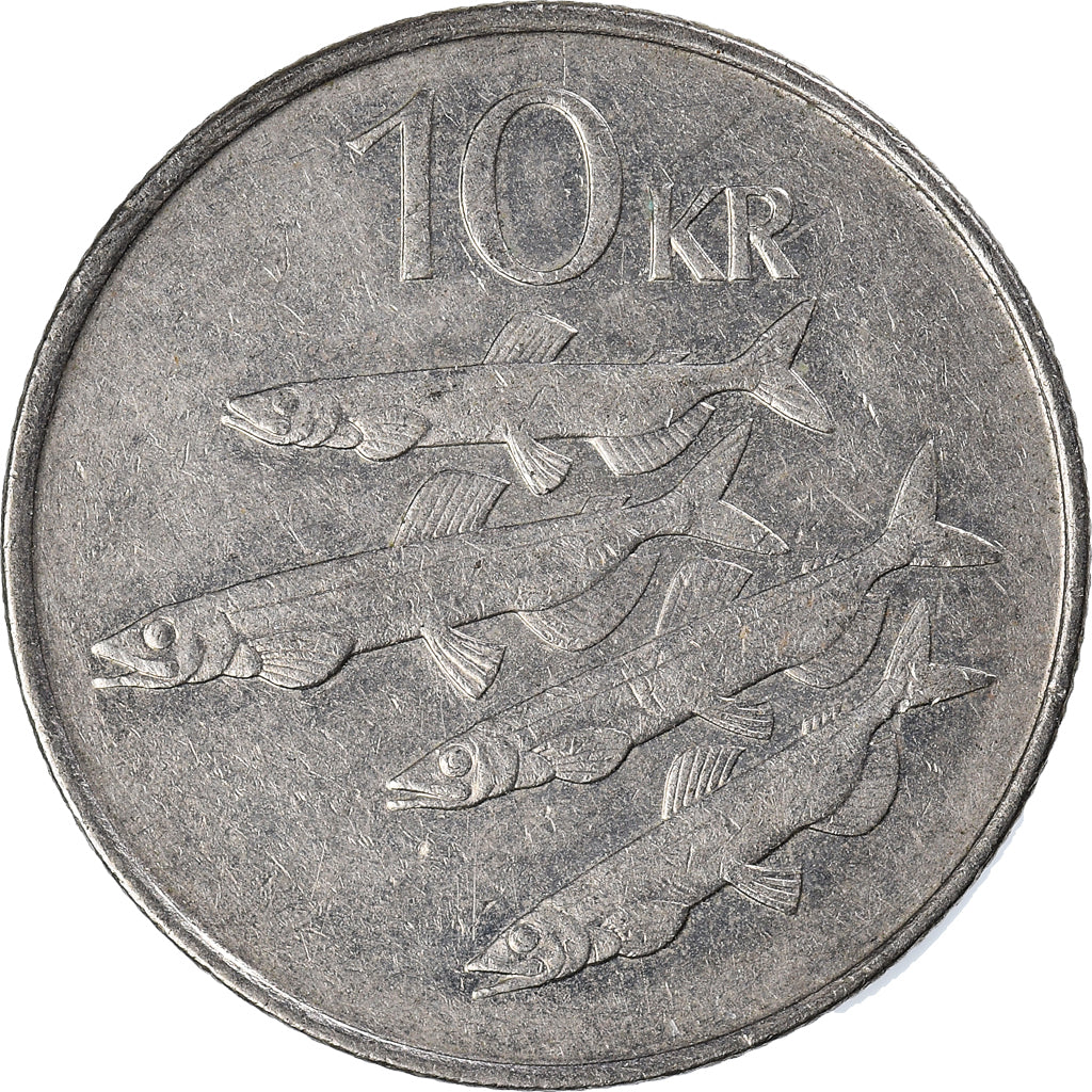 Munten, IJsland, 10 Kronur, 1994