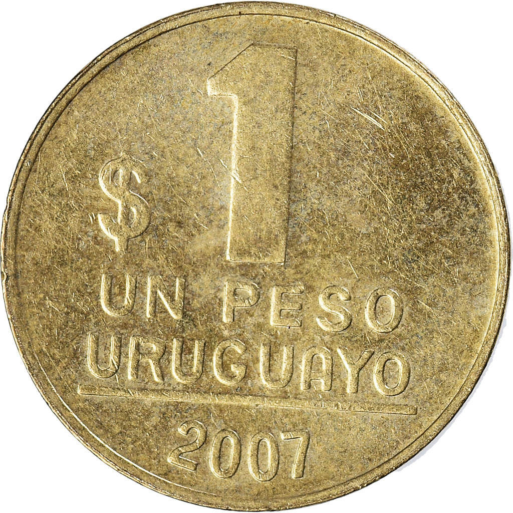 Coin, Uruguay, Un Peso Uruguayo, 2007