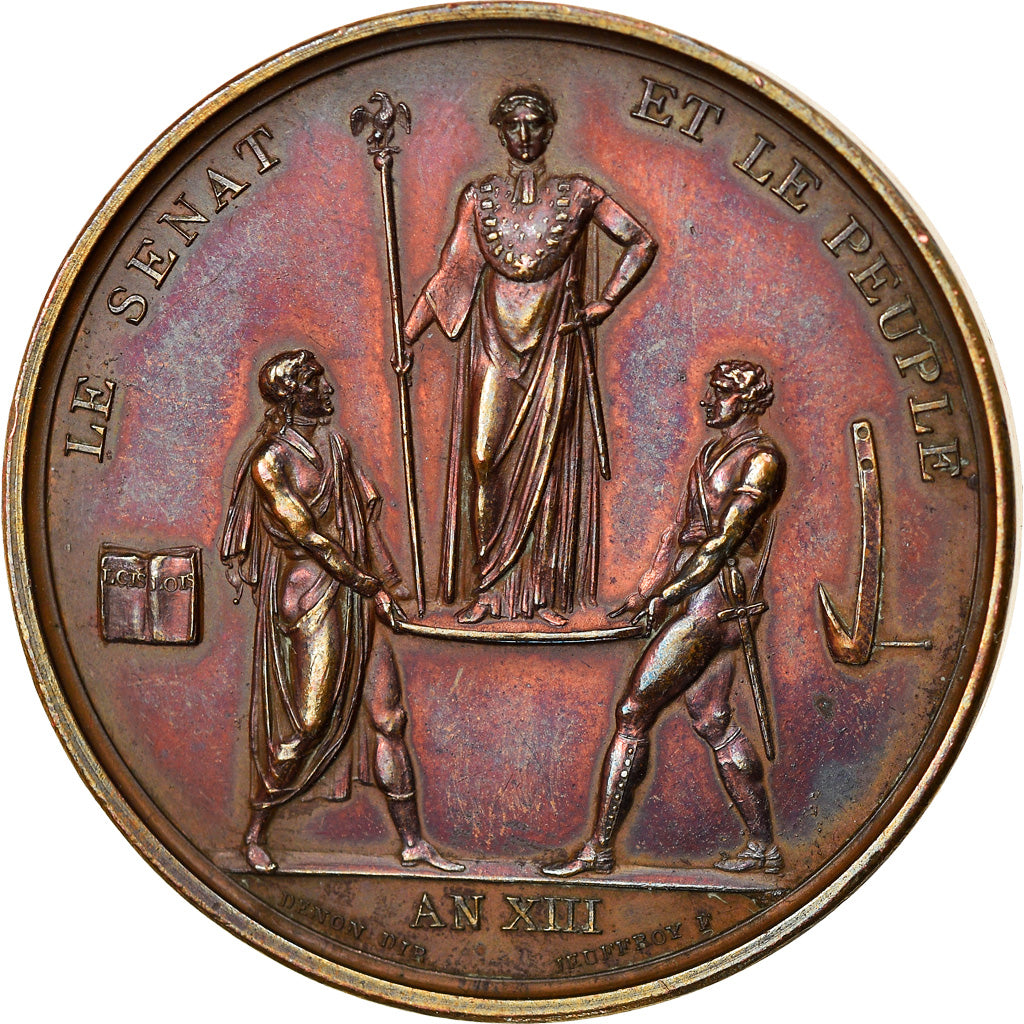 France, Médaille, Napopléon Ier, Le Sénat, Le Peuple, History, An XIII, Droz