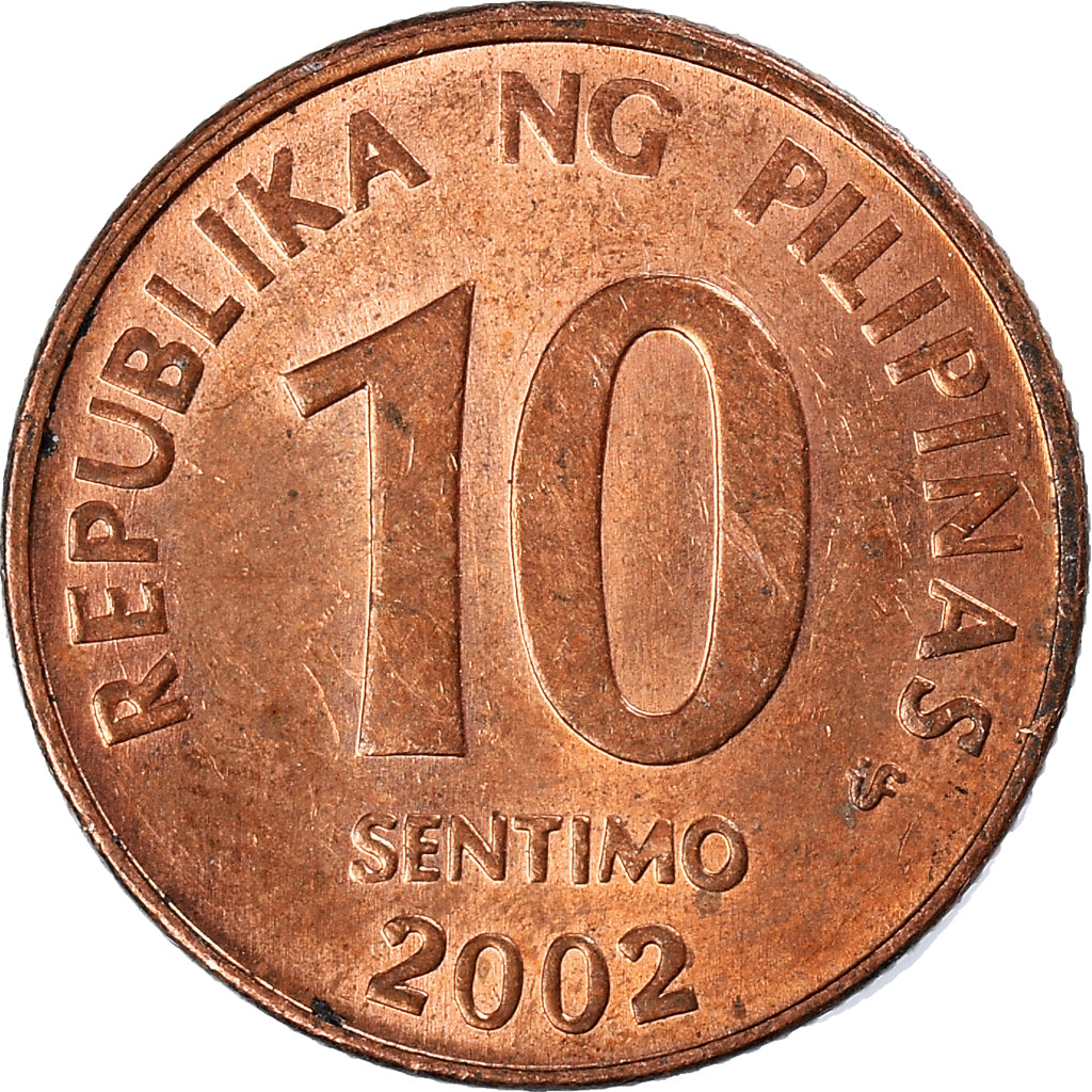 Moneda, Filipinas, 10 Sentimos, 2002