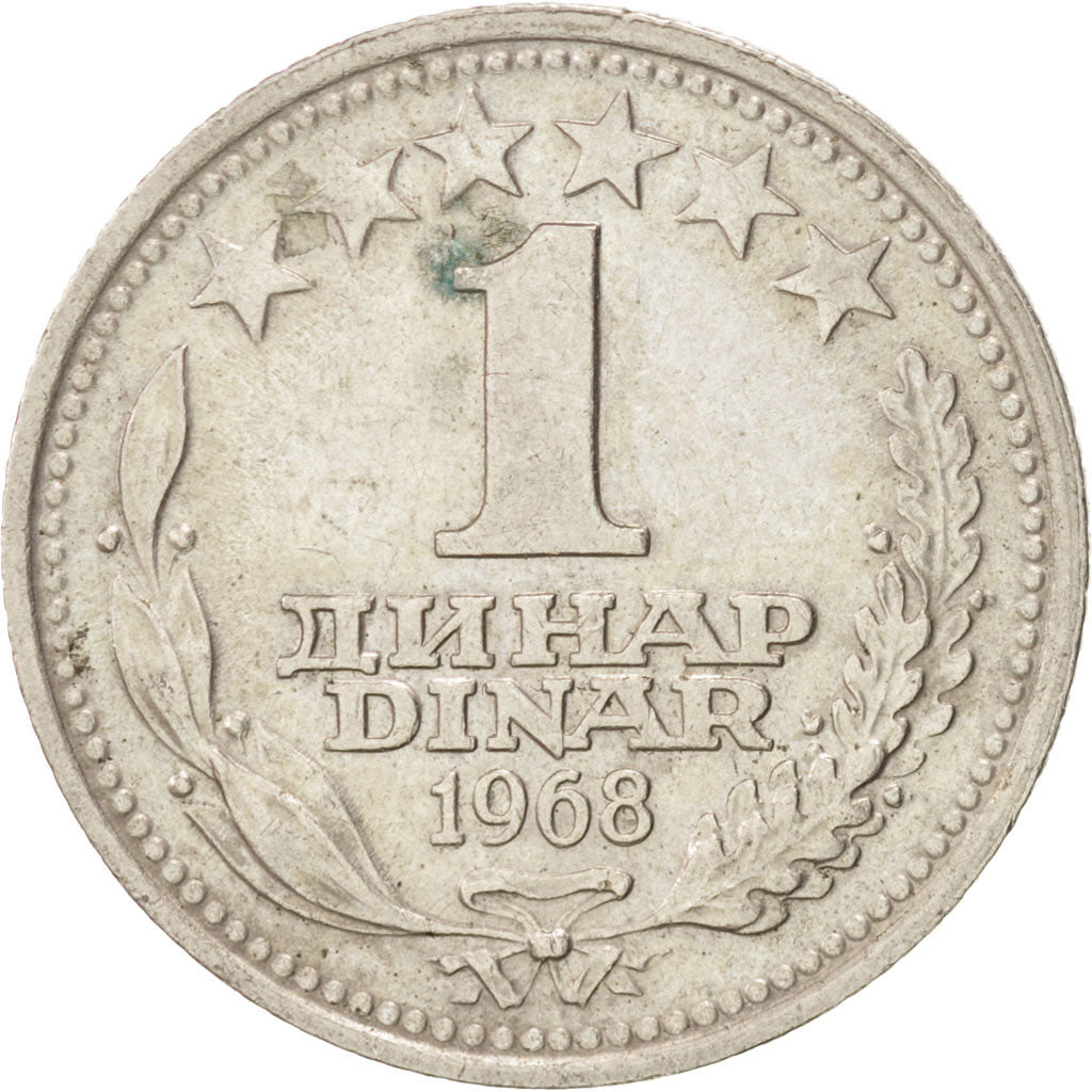 Coin, Yugoslavia, Dinar, 1968, EF(40-45), Copper-nickel, KM:48