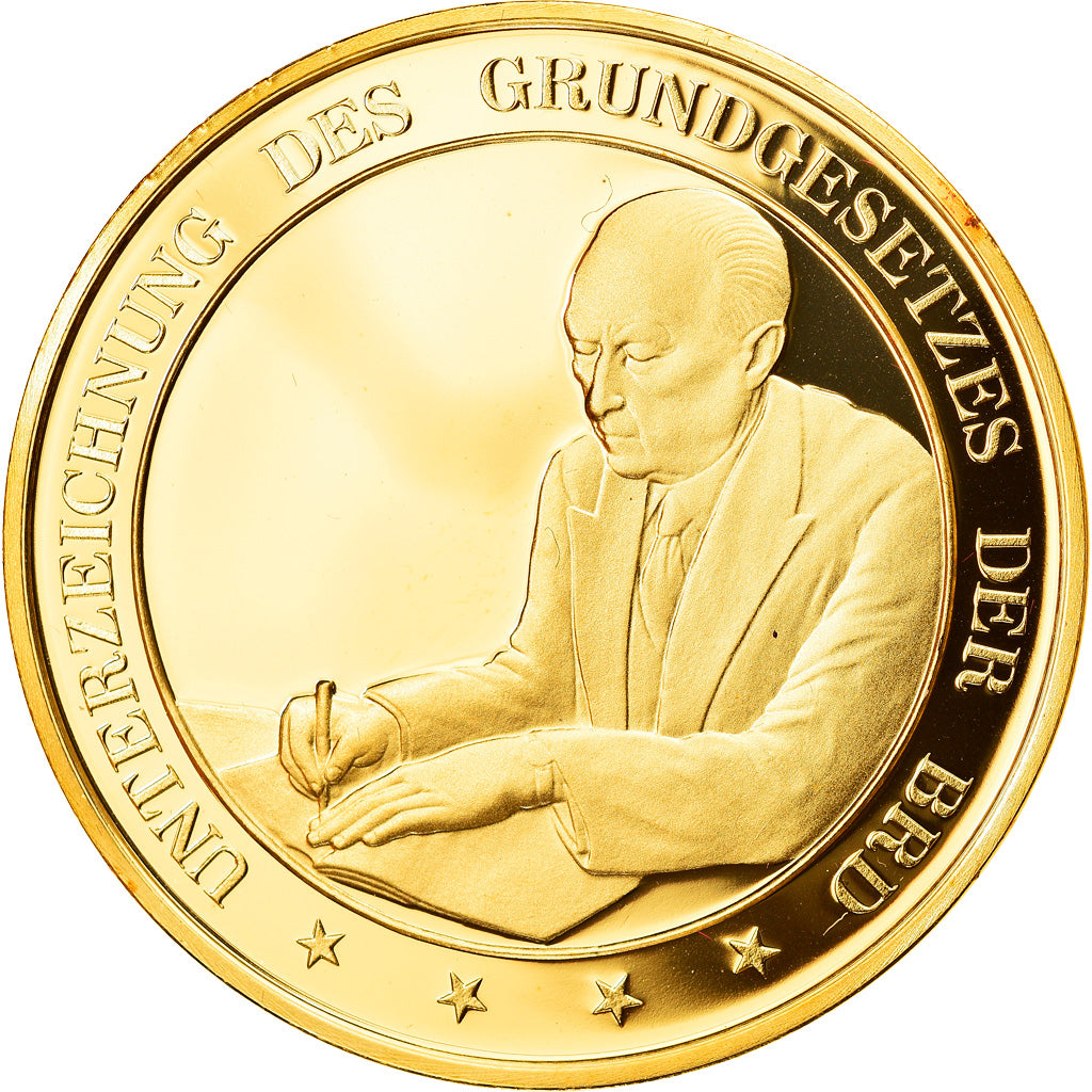 Alemania, medalla, Unterzeichnung des Grundgesetzes der BRD, Politics, SC+, Oro