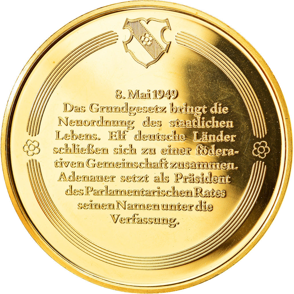 Alemania, medalla, Unterzeichnung des Grundgesetzes der BRD, Politics, SC+, Oro