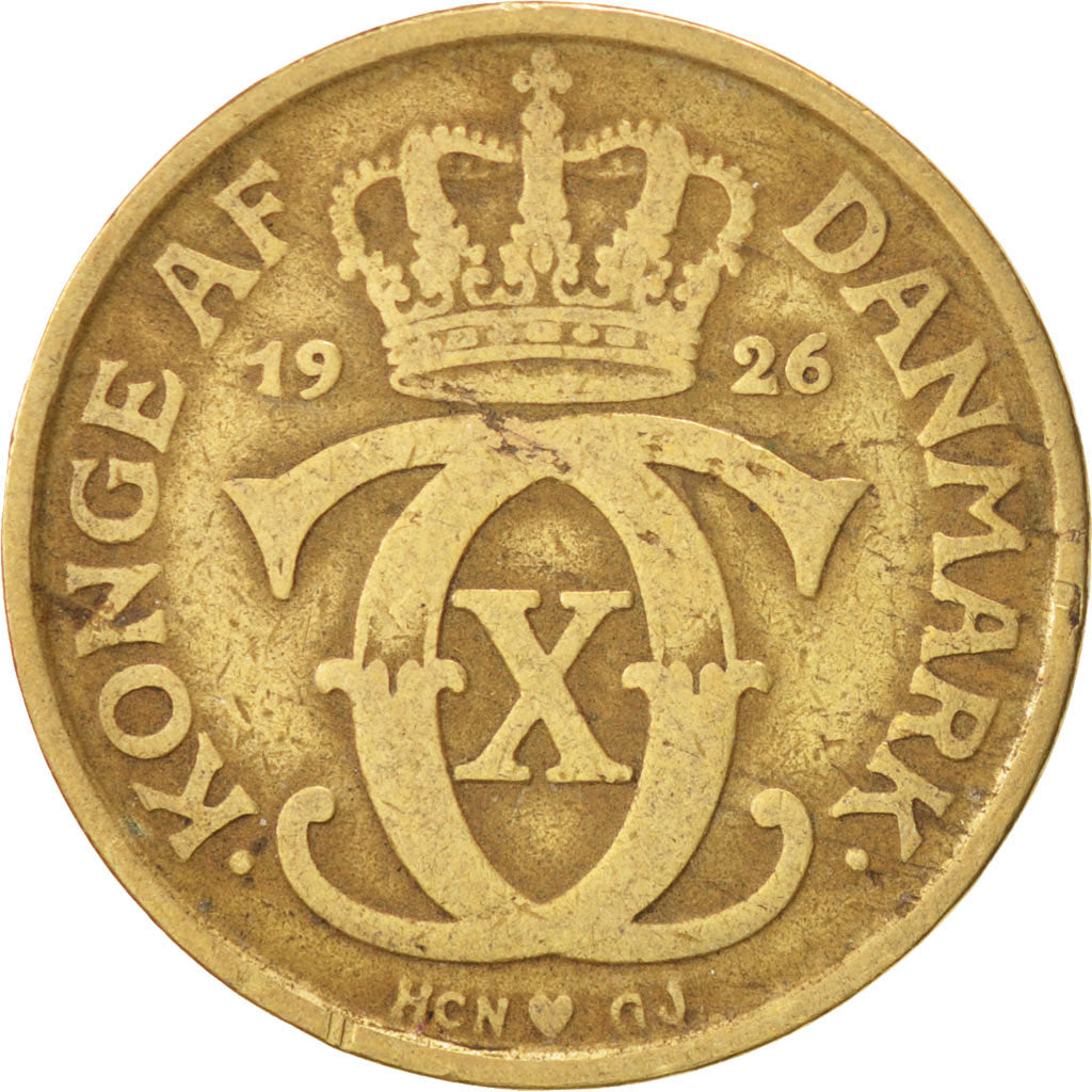 Coin, Denmark, Christian X, Krone, 1926, EF(40-45), Aluminum-Bronze, KM:824.1