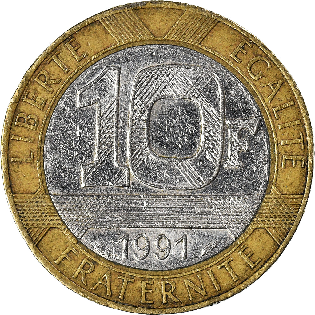 Moneda, Francia, 10 Francs, 1991