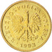 Moneta, Polska, Grosz, 1993, MS(60-62), Mosiądz, KM:276