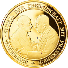 Allemagne, Médaille, Bruderkuss, Symbol der Freundschaft mit Frankreich