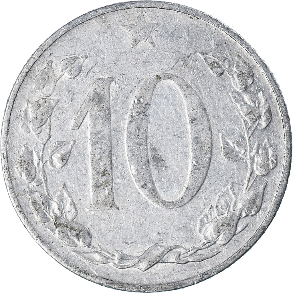 Moneda, Checoslovaquia, 10 Haleru, 1953