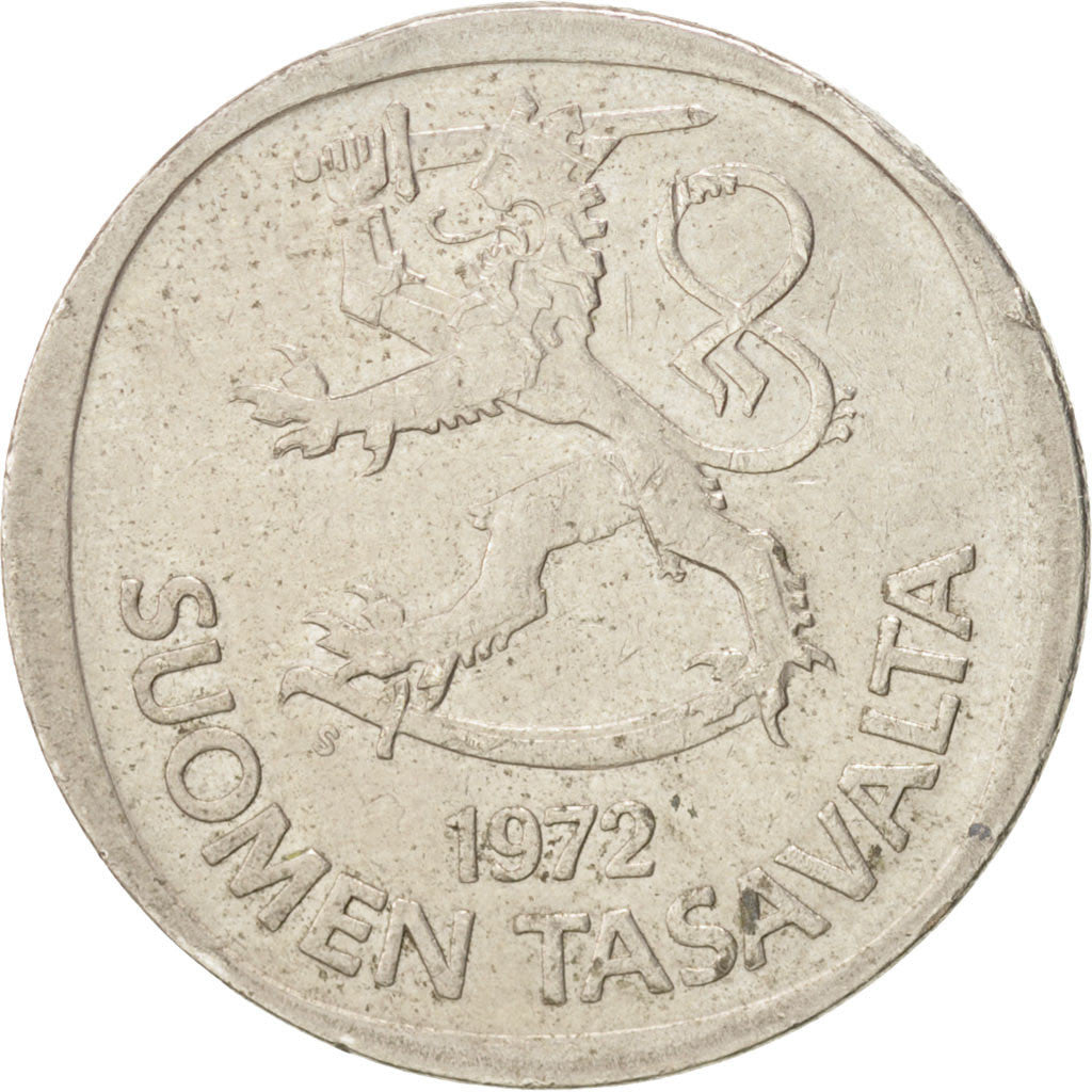 Coin, Finland, Markka, 1972, EF(40-45), Copper-nickel, KM:49a