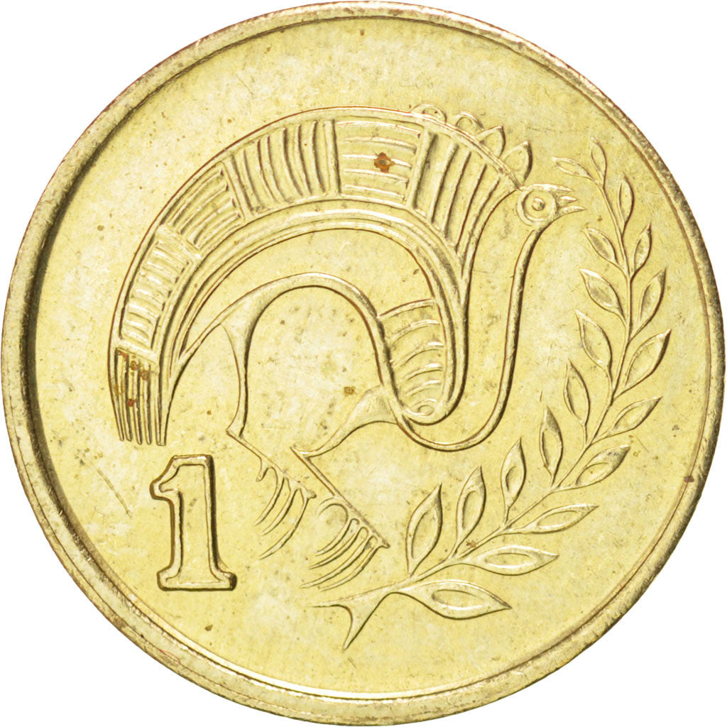 Coin, Cyprus, Cent, 1994, MS(63), Nickel-brass, KM:53.3