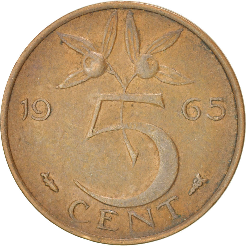 Monnaie, Pays-Bas, Juliana, 5 Cents, 1965, TTB, Bronze, KM:181