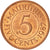 Moneda, Mauricio, 5 Cents, 1987, EBC+, Cobre chapado en acero, KM:52