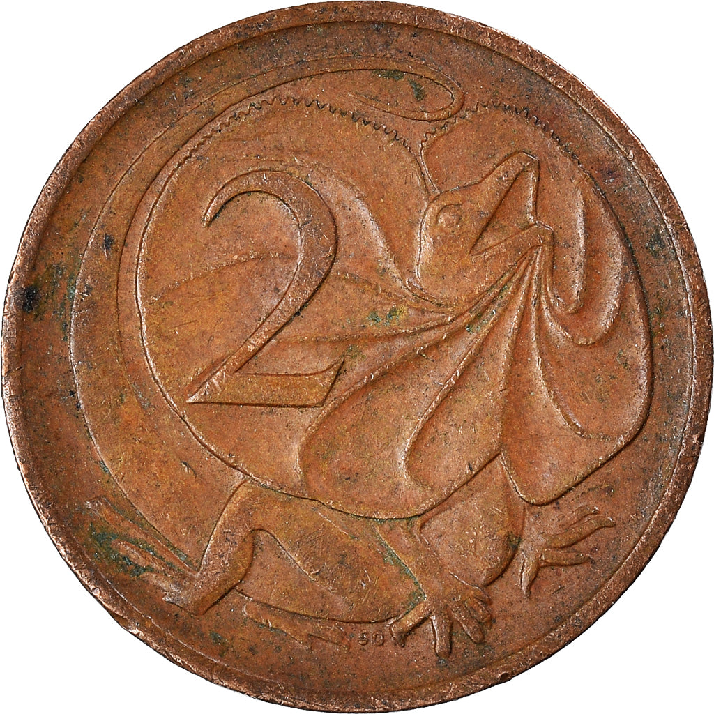 Moneda, Australia, 2 Cents, 1972