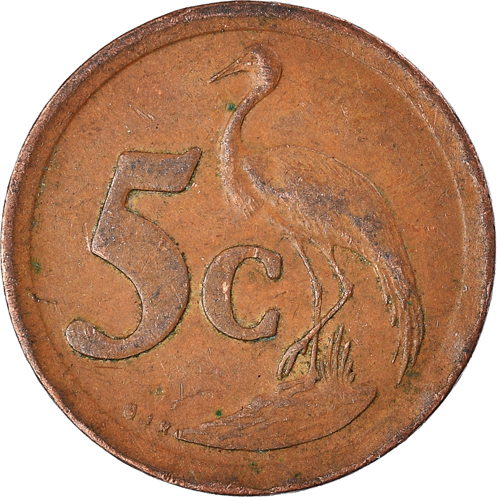 Moeda, África do Sul, 5 Cents, 1992