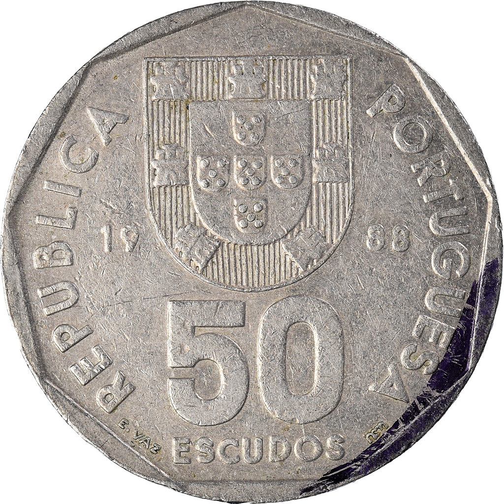 Monnaie, Portugal, 50 Escudos, 1988