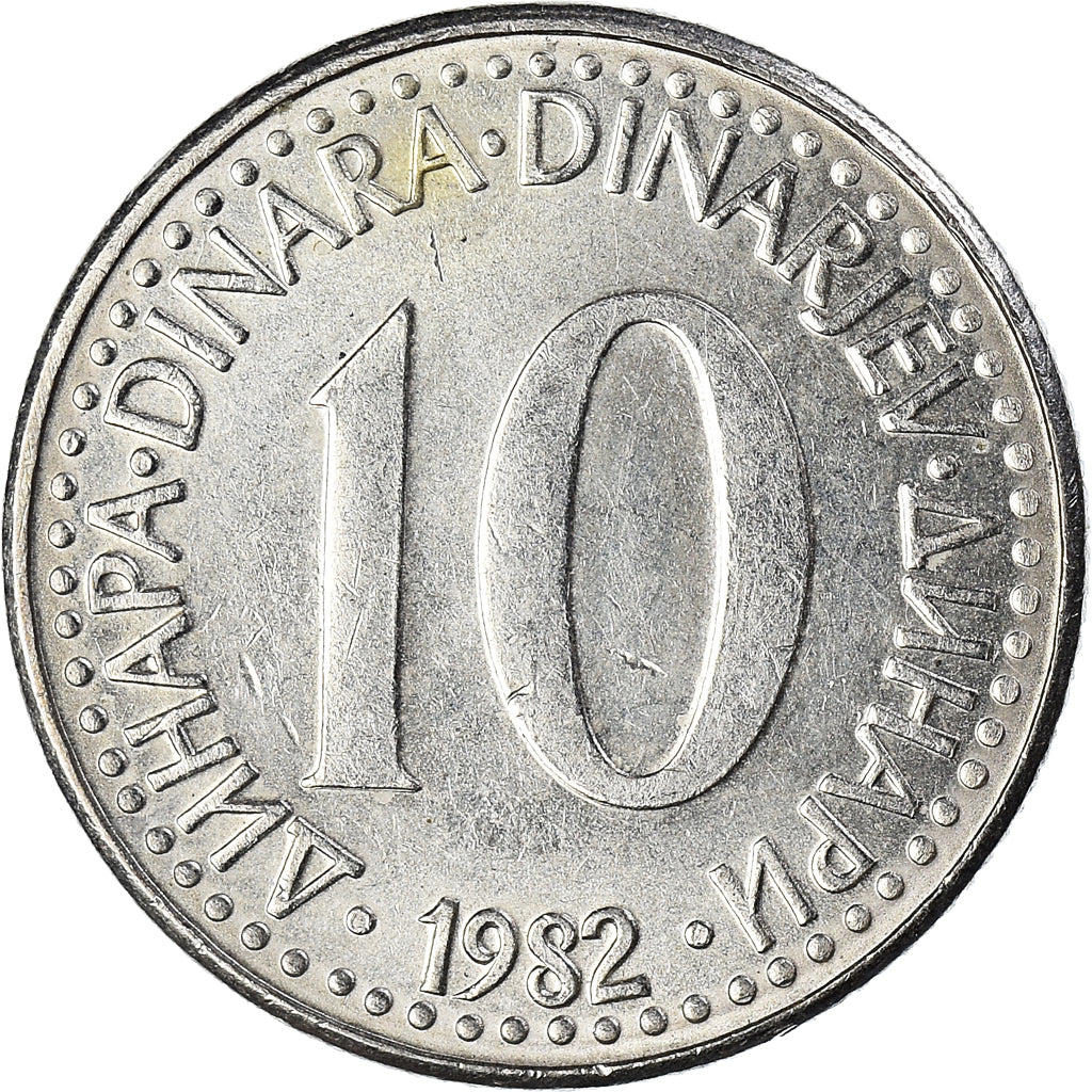 Coin, Yugoslavia, 10 Dinara, 1982