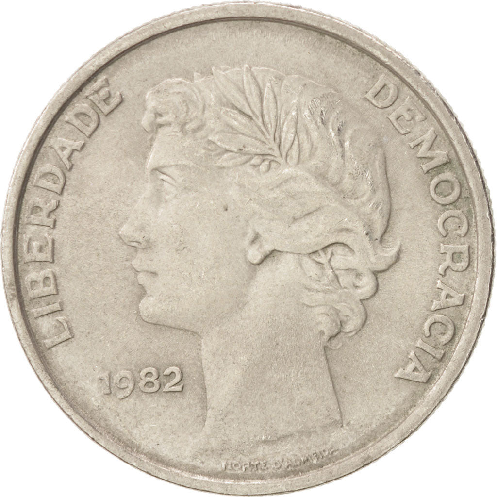 Coin, Portugal, 25 Escudos, 1982, EF(40-45), Copper-nickel, KM:607a