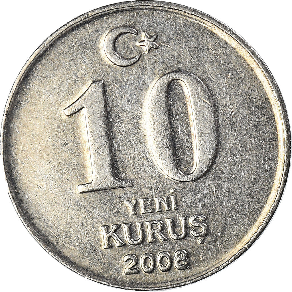 Moneda, Turquía, 10 New Kurus, 2008