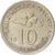 Moneta, Malezja, 10 Sen, 1993, MS(63), Miedź-Nikiel, KM:51