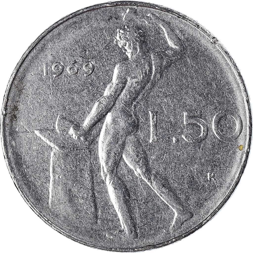 Moeda, Itália, 50 Lire, 1969