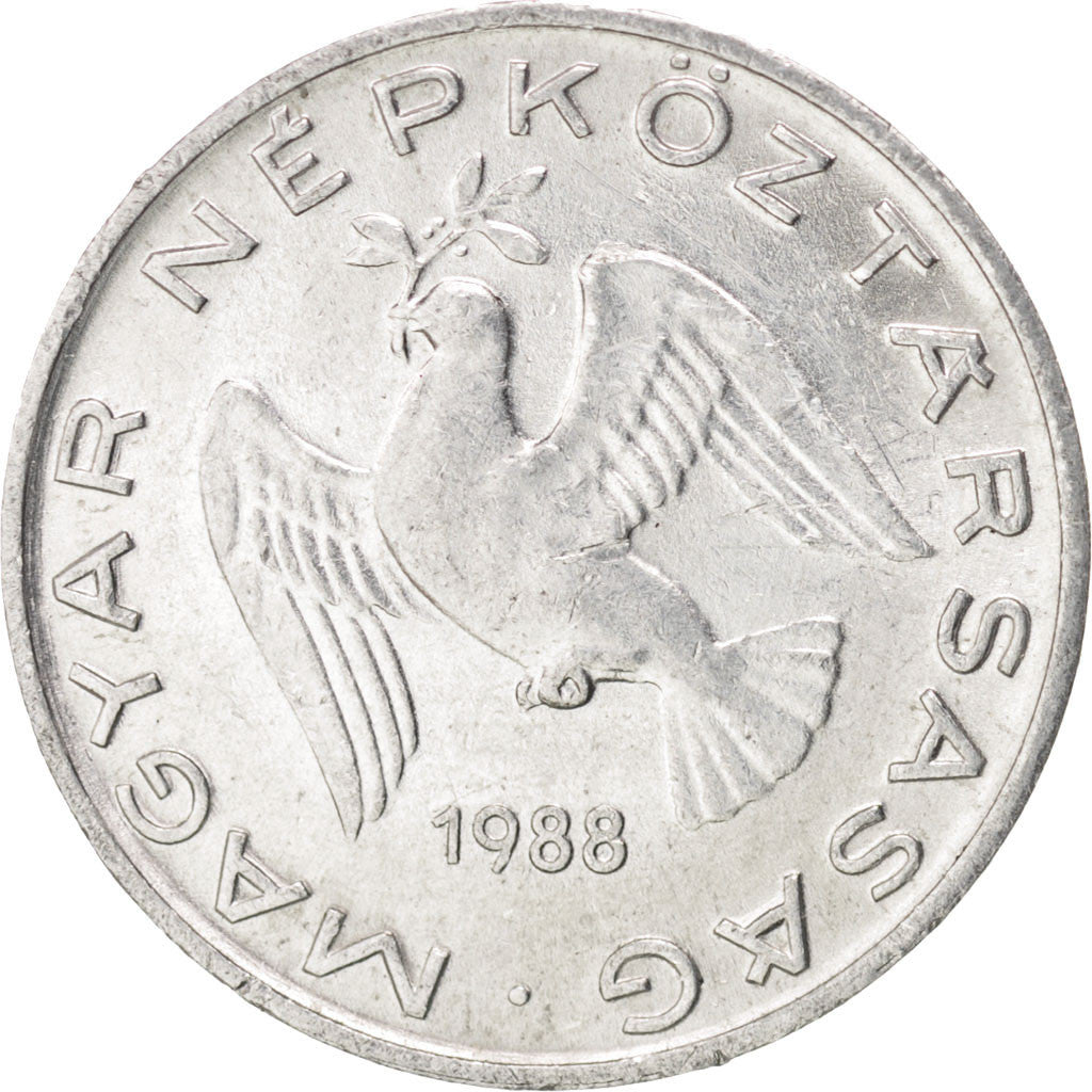Coin, Hungary, 10 Filler, 1988, MS(63), Aluminum, KM:572