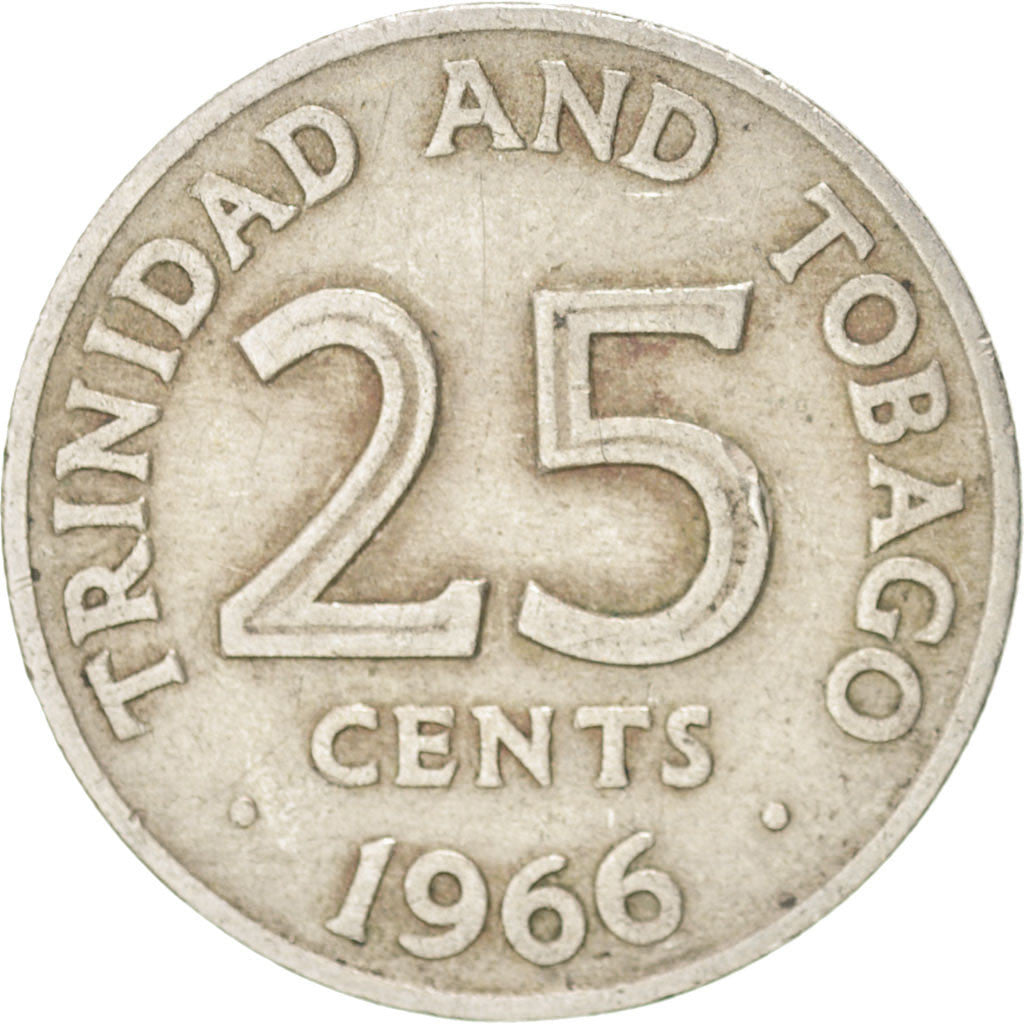 Monnaie, TRINIDAD & TOBAGO, 25 Cents, 1966, TB+, Copper-nickel, KM:4