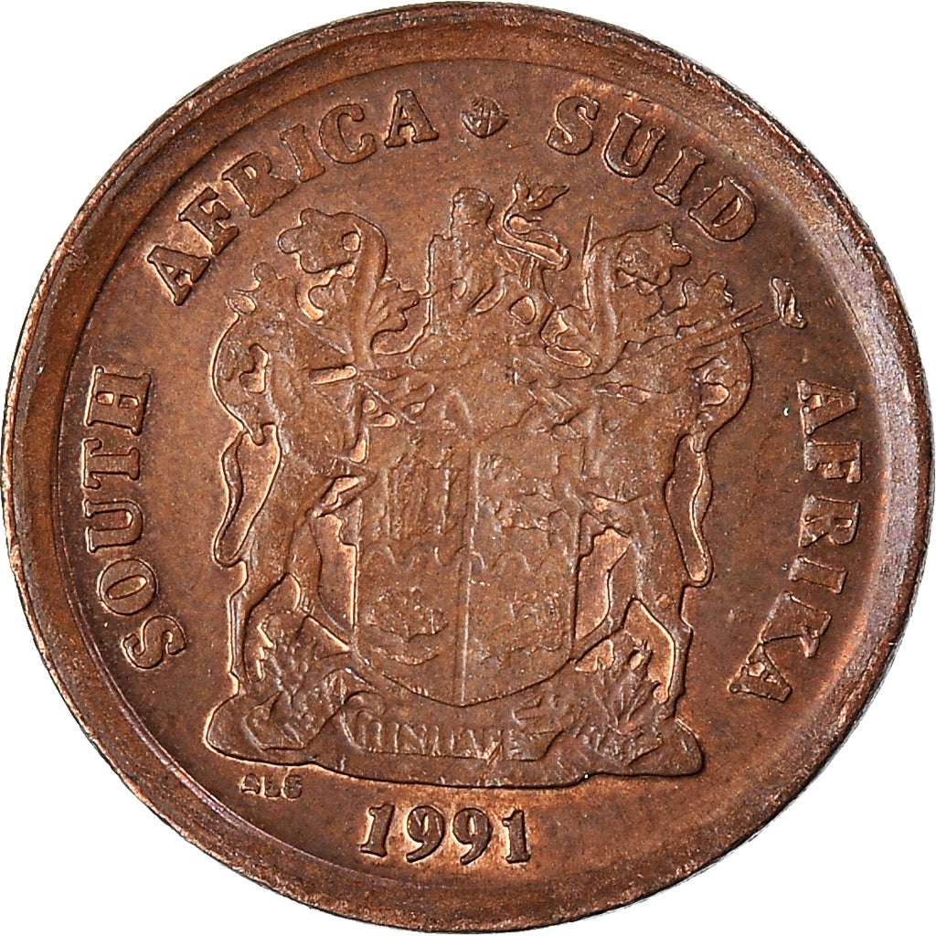 Coin, South Africa, Cent, 1991