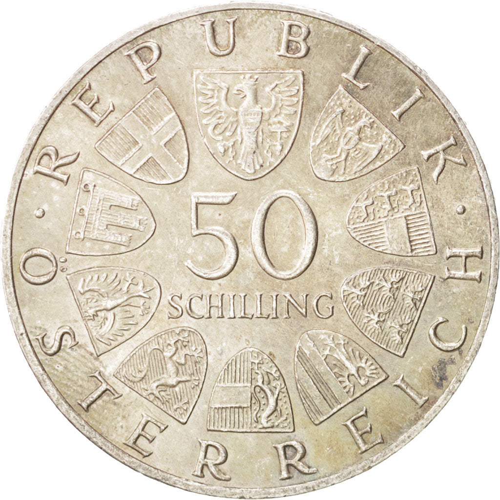 Coin, Austria, 50 Schilling, 1966, AU(55-58), Silver, KM:2900