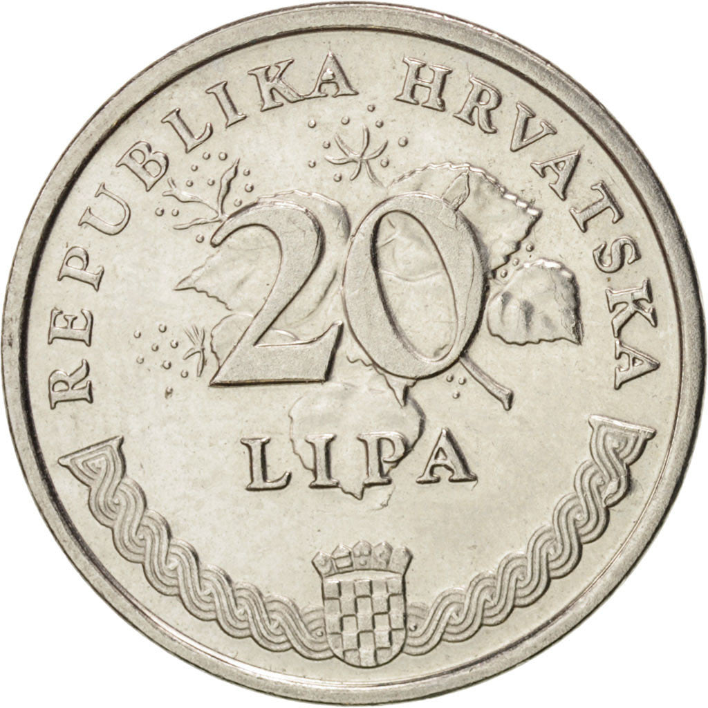 Coin, Croatia, 20 Lipa, 2007, MS(63), Nickel plated steel, KM:7