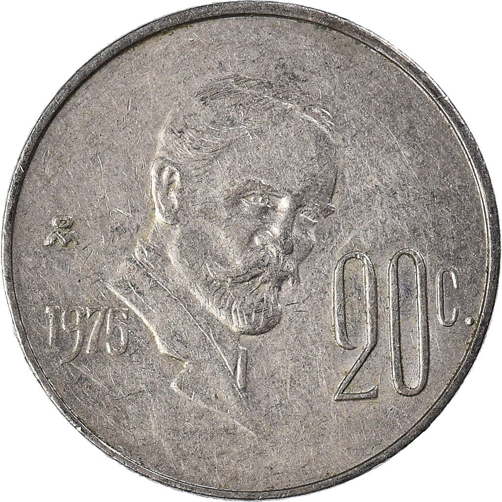 Moeda, México, 20 Centavos, 1975