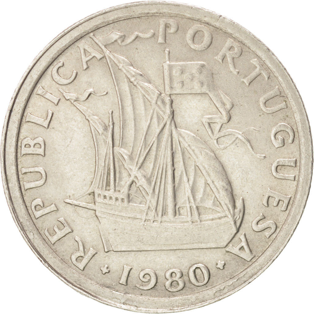 Monnaie, Portugal, 2-1/2 Escudos, 1980, SUP+, Copper-nickel, KM:590
