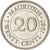 Moneta, Mauritius, 20 Cents, 1987, MS(63), Nickel platerowany stalą, KM:53