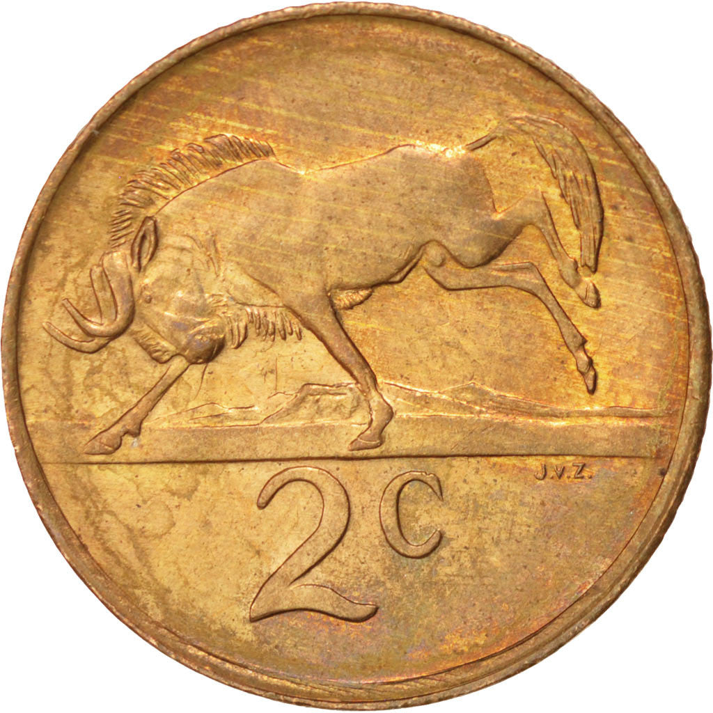 Coin, South Africa, 2 Cents, 1990, MS(60-62), Bronze, KM:83