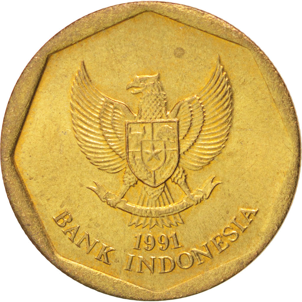 Coin, Indonesia, 100 Rupiah, 1991, MS(63), Aluminum-Bronze, KM:53
