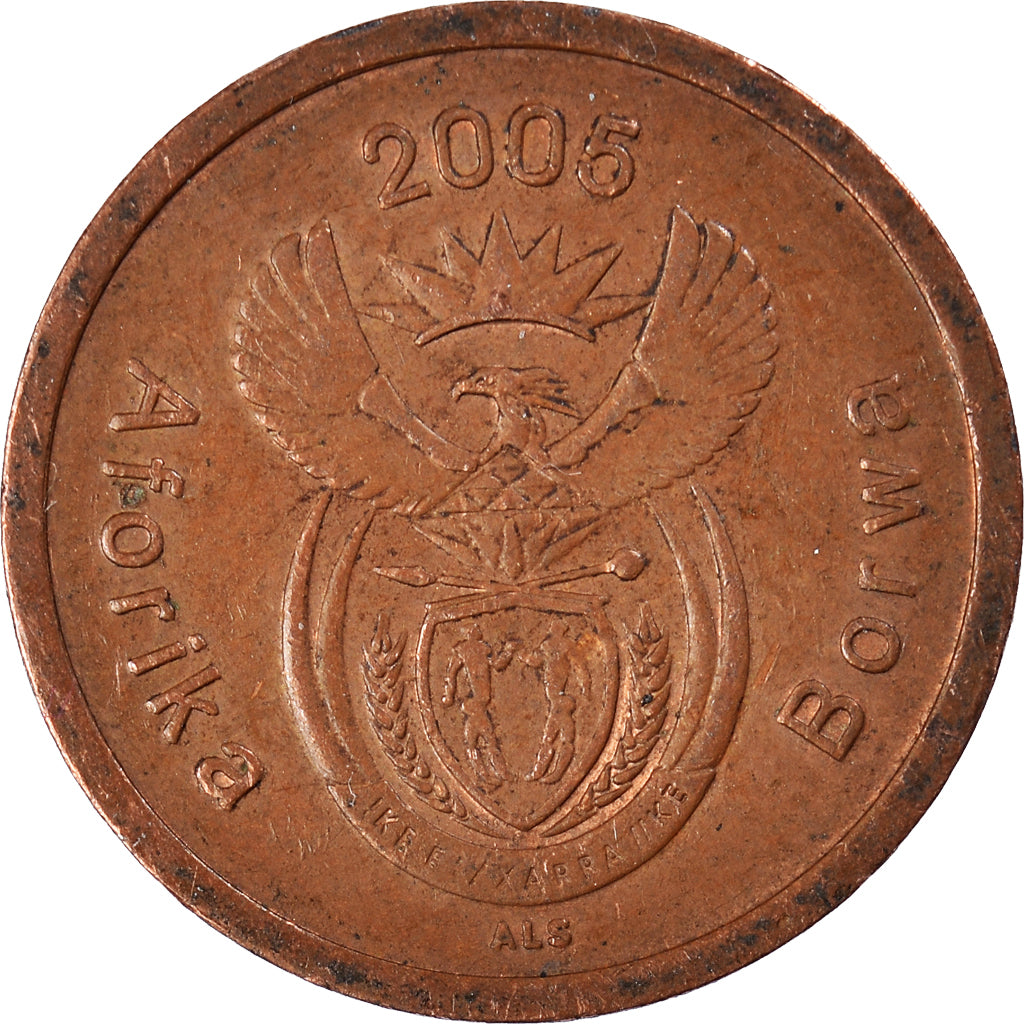 Moeda, África do Sul, 5 Cents, 2005