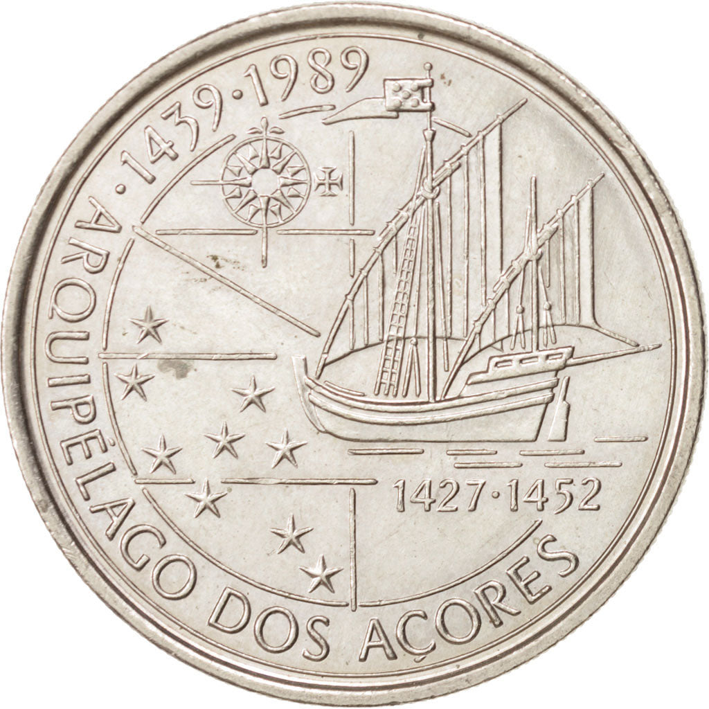 Coin, Portugal, 100 Escudos, 1989, MS(63), Copper-nickel, KM:648