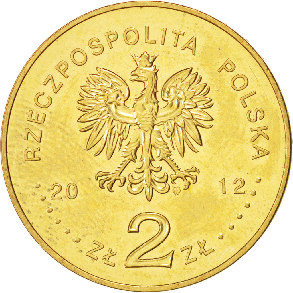 Coin, Poland, 2 Zlote, 2012, MS(63), Brass, KM:817