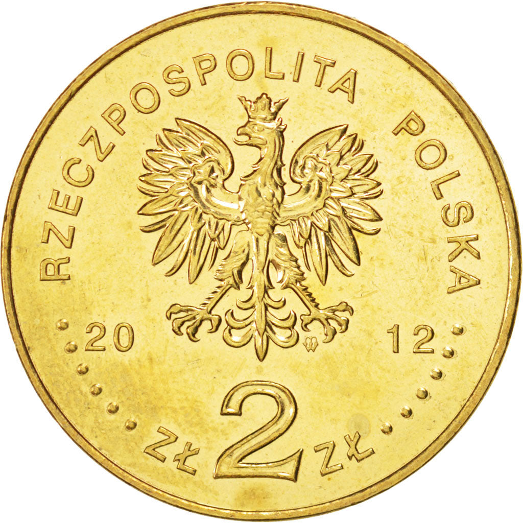 Coin, Poland, 2 Zlote, 2012, MS(63), Brass, KM:811