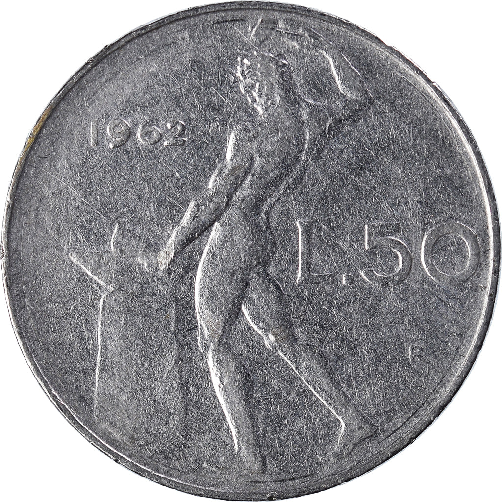 Moeda, Itália, 50 Lire, 1962