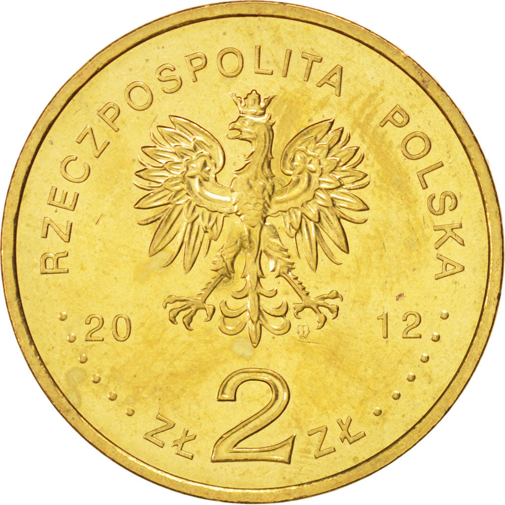 Coin, Poland, 2 Zlote, 2012, MS(63), Brass, KM:838